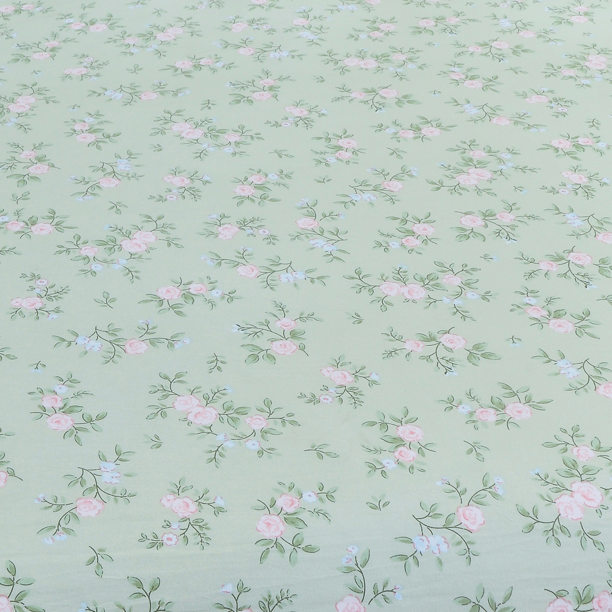 91家纺网 家纺一手货源 找家纺 小雨家纺 2026新款云锦棉韩版印花单床笠系列 绿野仙踪9019山野绿