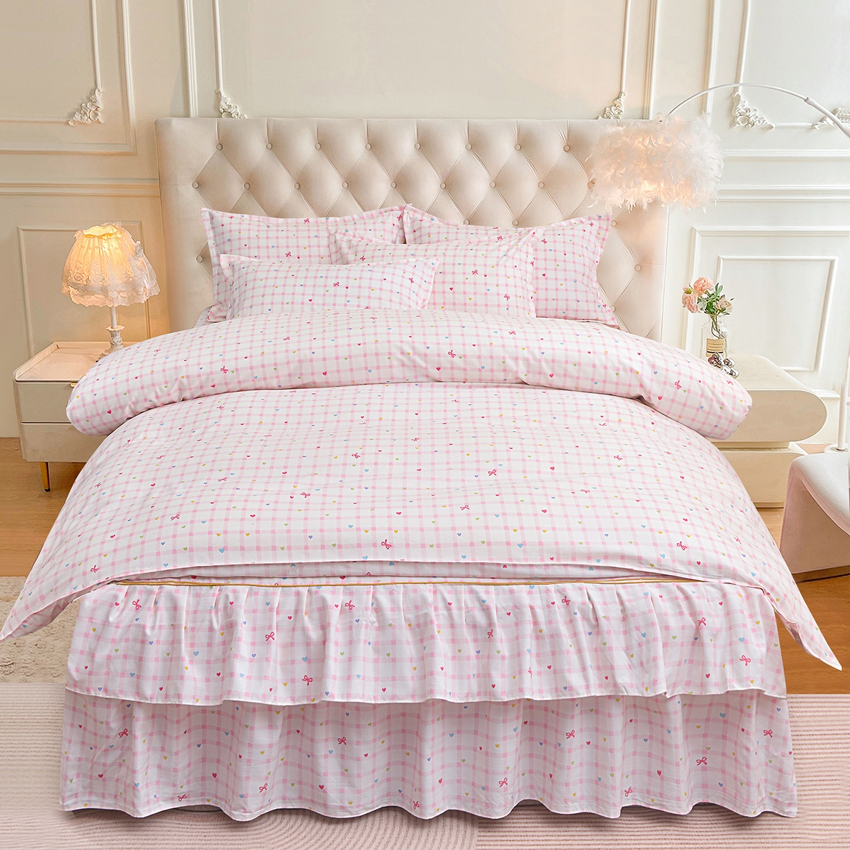 91家纺网 家纺一手货源 找家纺 （总）小雨家纺 2026新款云锦棉韩版印花四件套系列