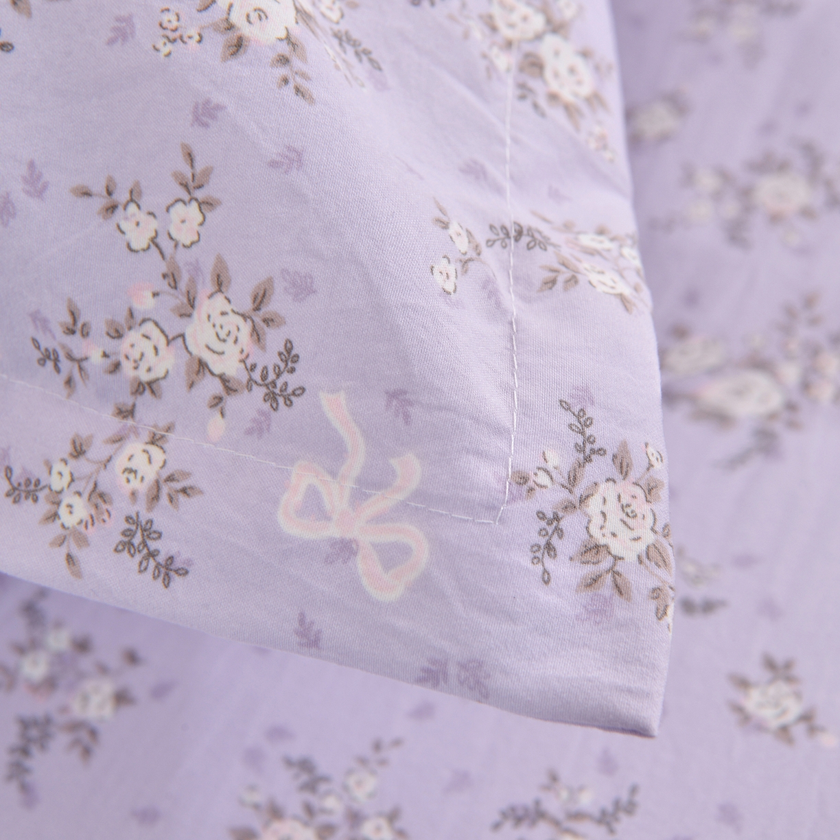 91家纺网 家纺一手货源 找家纺 小雨家纺 2026新款云锦棉韩版印花四件套系列 浮生9007（齐紫）