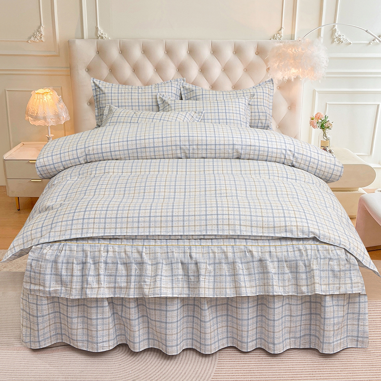 91家纺网 家纺一手货源 找家纺 （总）小雨家纺 2026新款云锦棉韩版印花四件套系列