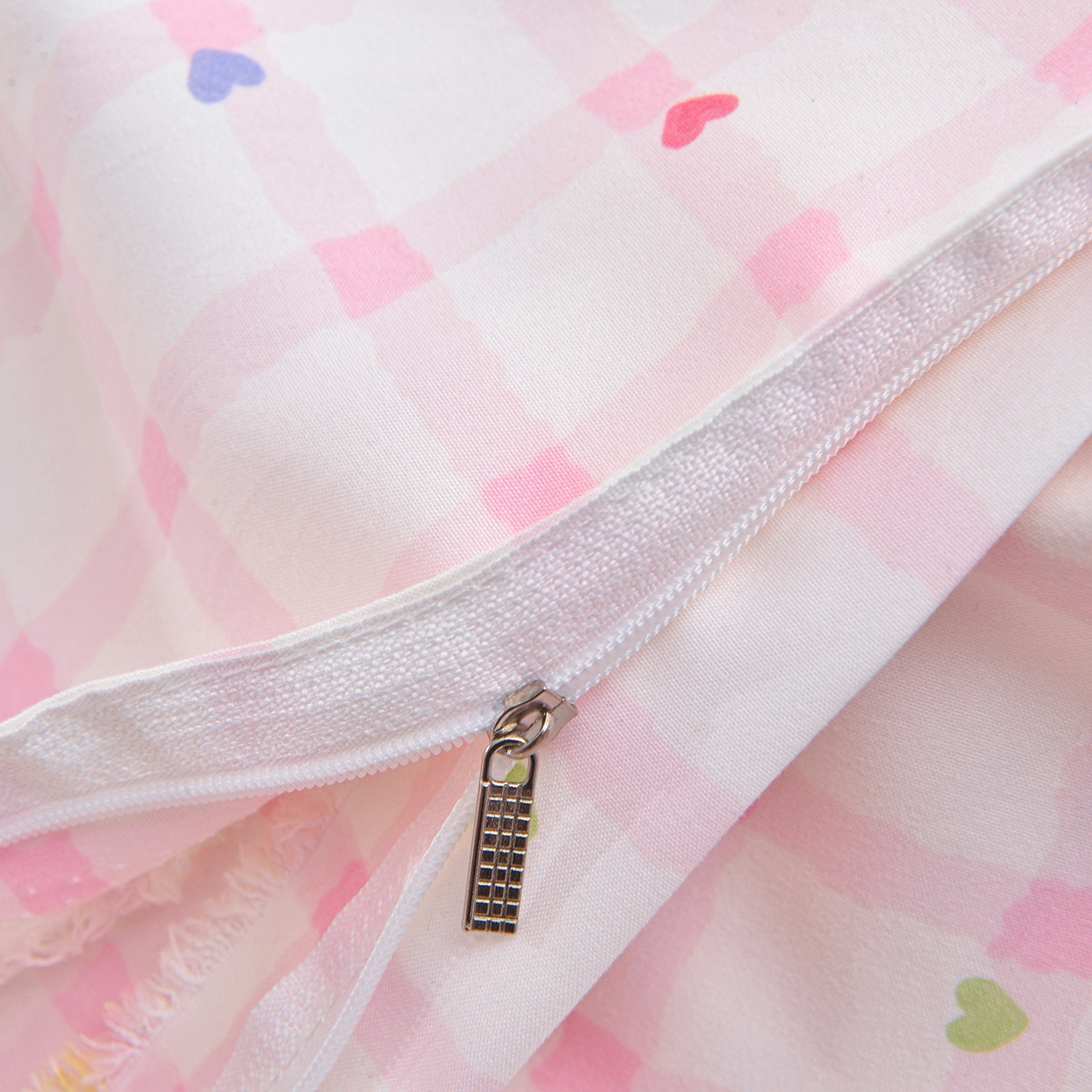 91家纺网 家纺一手货源 找家纺 小雨家纺 2026新款云锦棉韩版印花四件套系列 爱彩（樱花粉）