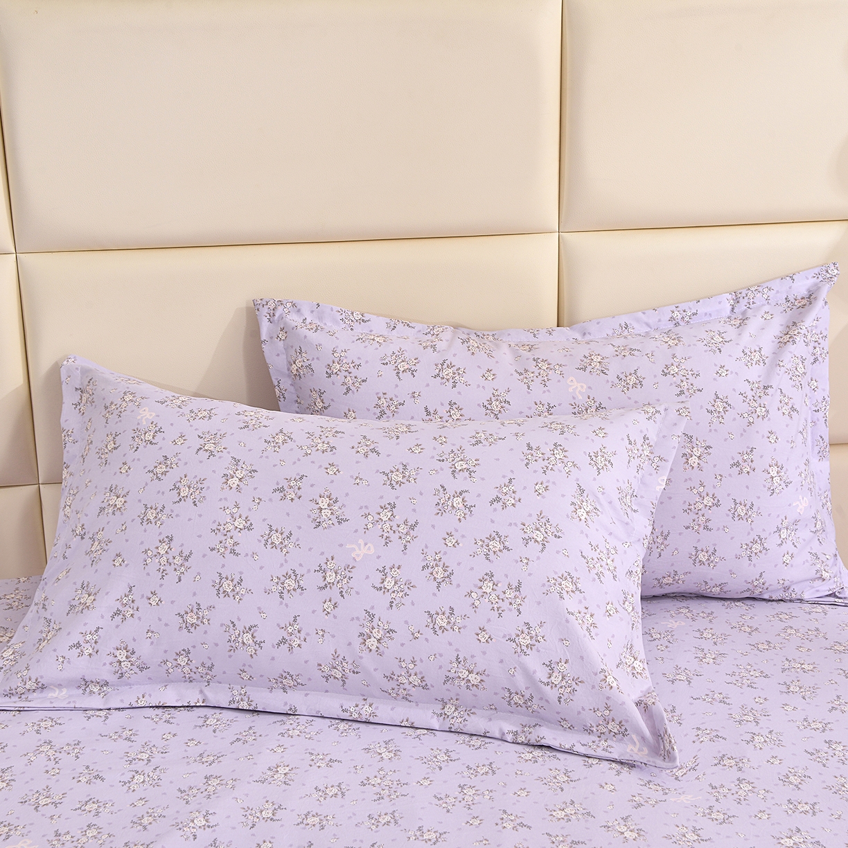 91家纺网 家纺一手货源 找家纺 小雨家纺 2026新款云锦棉韩版印花四件套系列 浮生9007（齐紫）