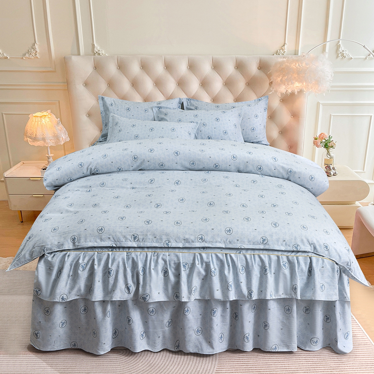 91家纺网 家纺一手货源 找家纺 （总）小雨家纺 2026新款云锦棉韩版印花四件套系列