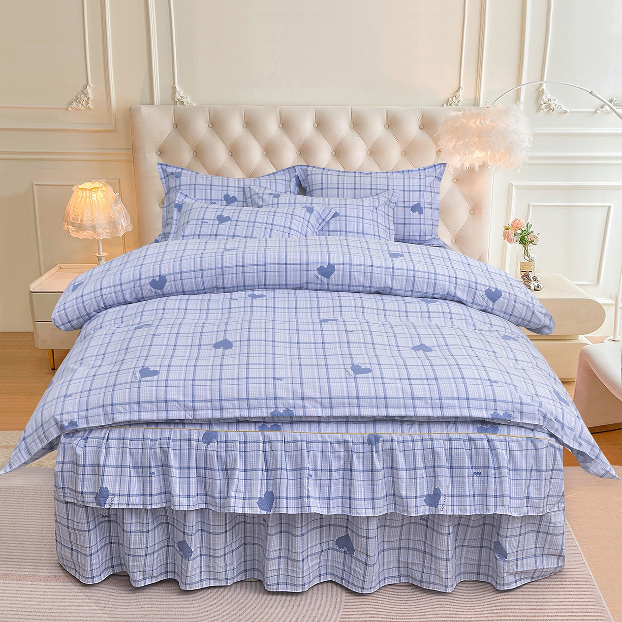 91家纺网 家纺一手货源 找家纺 （总）小雨家纺 2026新款云锦棉韩版印花四件套系列