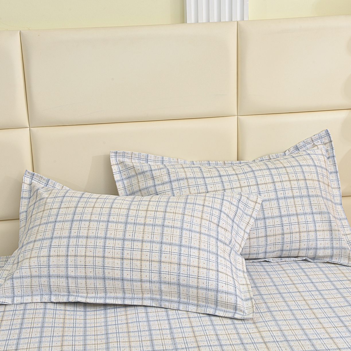 91家纺网 家纺一手货源 找家纺 小雨家纺 2026新款云锦棉韩版印花四件套系列 卡德尔（星河灰）