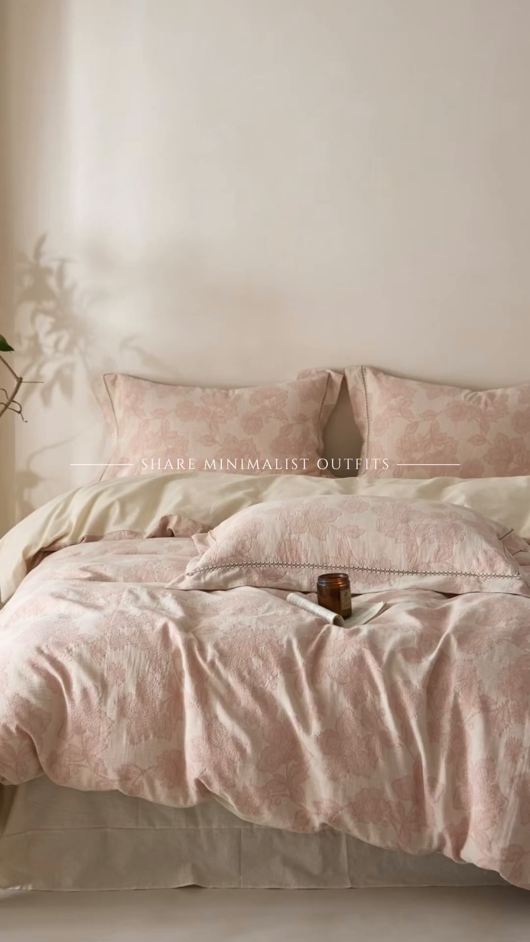 91家纺网 家纺一手货源 找家纺 莱豫家纺 2026新款A类亚麻棉麻色织提花工艺款四件套 落庭霜粉