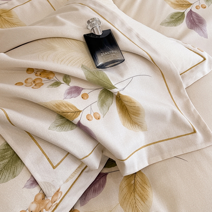 91家纺网 家纺一手货源 找家纺 遇安家纺 2026新款全棉活性印花四件套 清欢