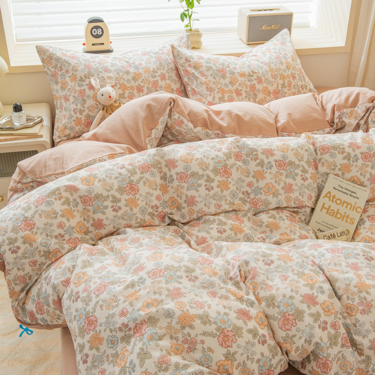 91家纺网 家纺一手货源 找家纺 （总）雯雨家纺 2026春夏新款A类全棉有氧双层纱印花简约款四件套