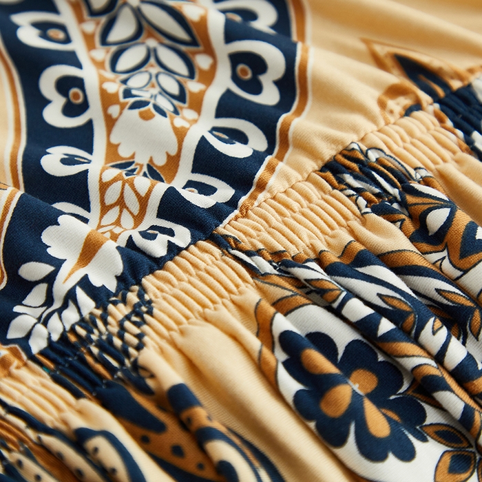 91家纺网 家纺一手货源 找家纺 逐日沙发套 2026新款牛奶丝印花-裙摆沙发套 腰果花