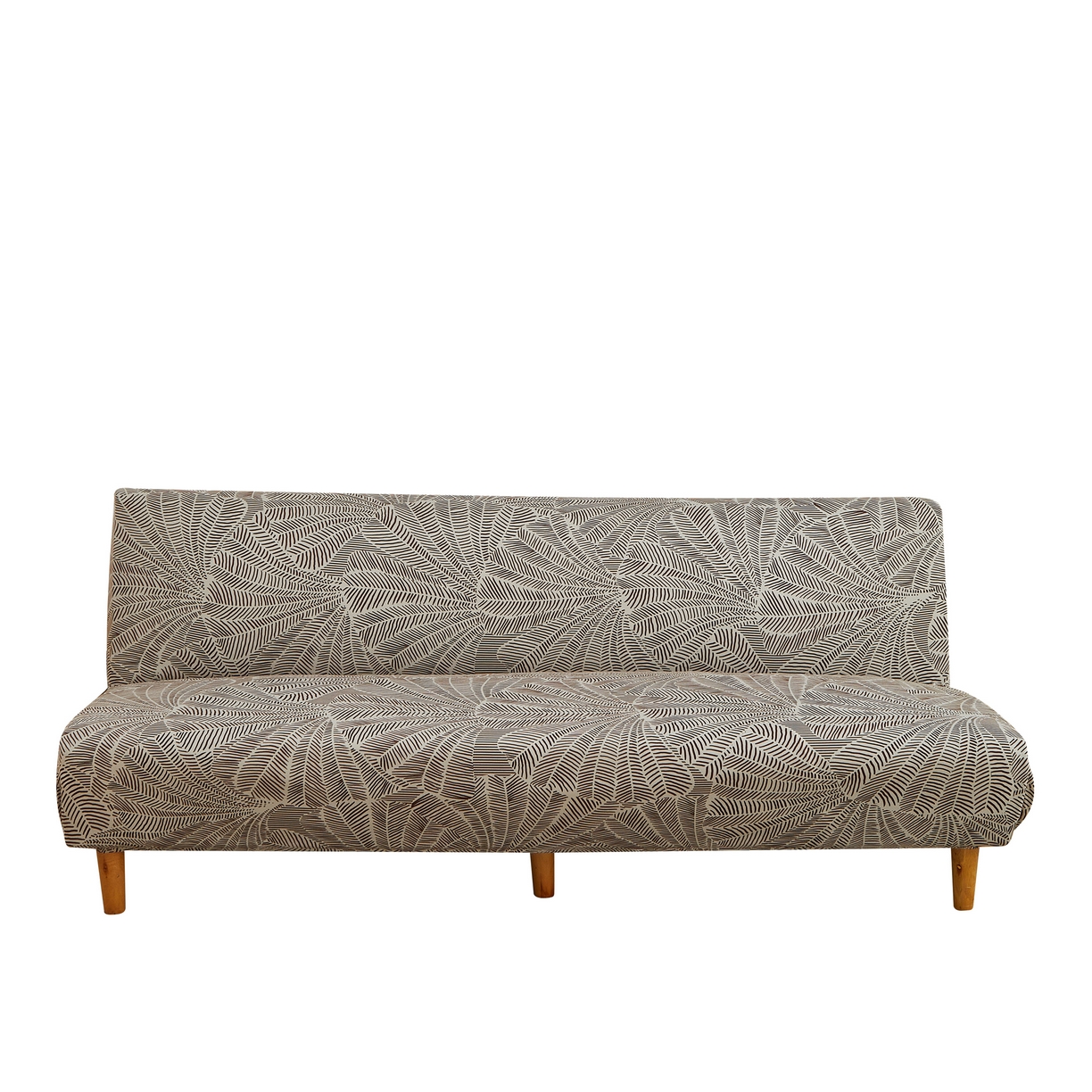 91家纺网 家纺一手货源 找家纺 逐日沙发套 2026新款牛奶丝印花-沙发床套 扇叶咖