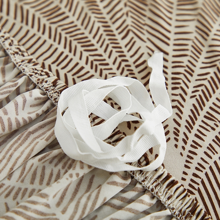 91家纺网 家纺一手货源 找家纺 逐日沙发套 2026新款牛奶丝印花-沙发套 扇叶咖