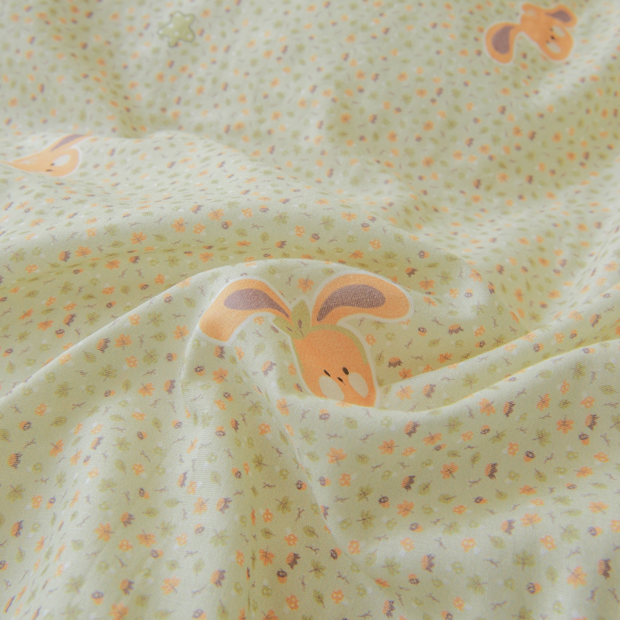 91家纺网 家纺一手货源 找家纺 雯雨家纺 2026春夏新款A类全棉有氧双层纱印花简约款四件套 梦香小筑