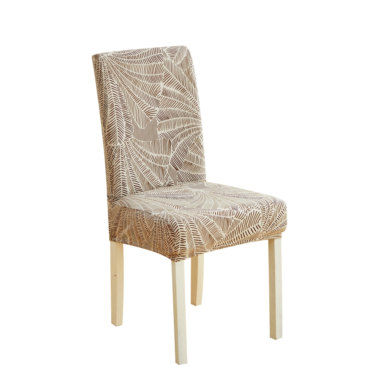 91家纺网 家纺一手货源 找家纺 逐日沙发套 2026新款牛奶丝印花-椅套 扇叶咖