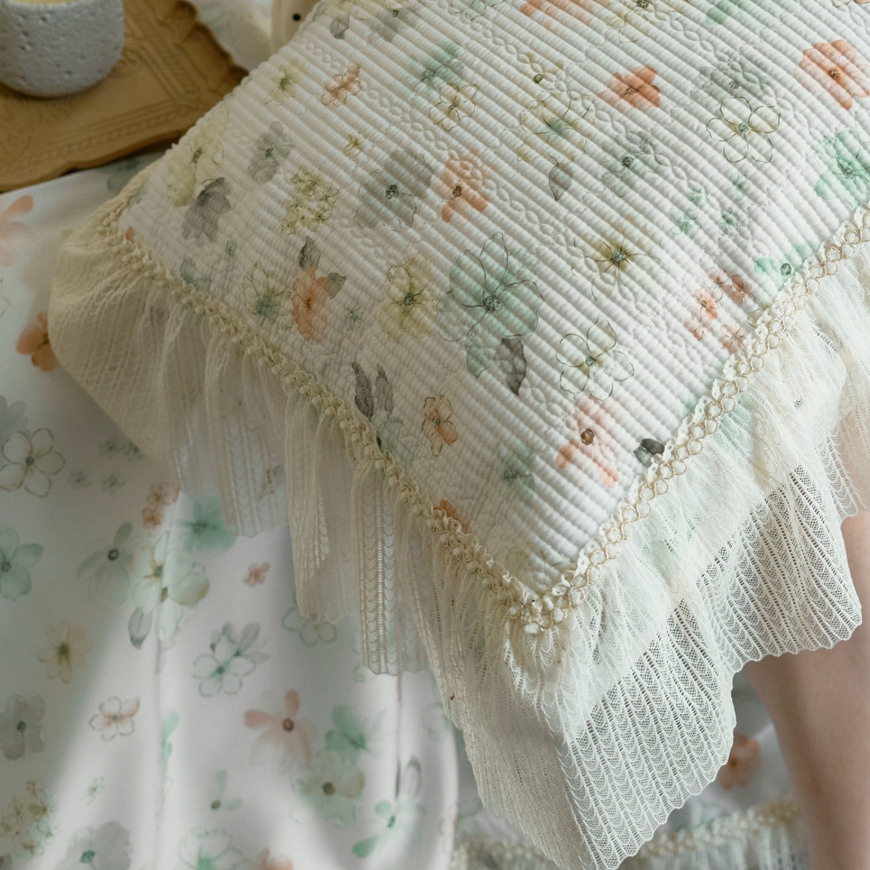 91家纺网 家纺一手货源 找家纺 源舜家纺 2026新款莱赛尔天丝床盖三件套夏被四件套 椿野