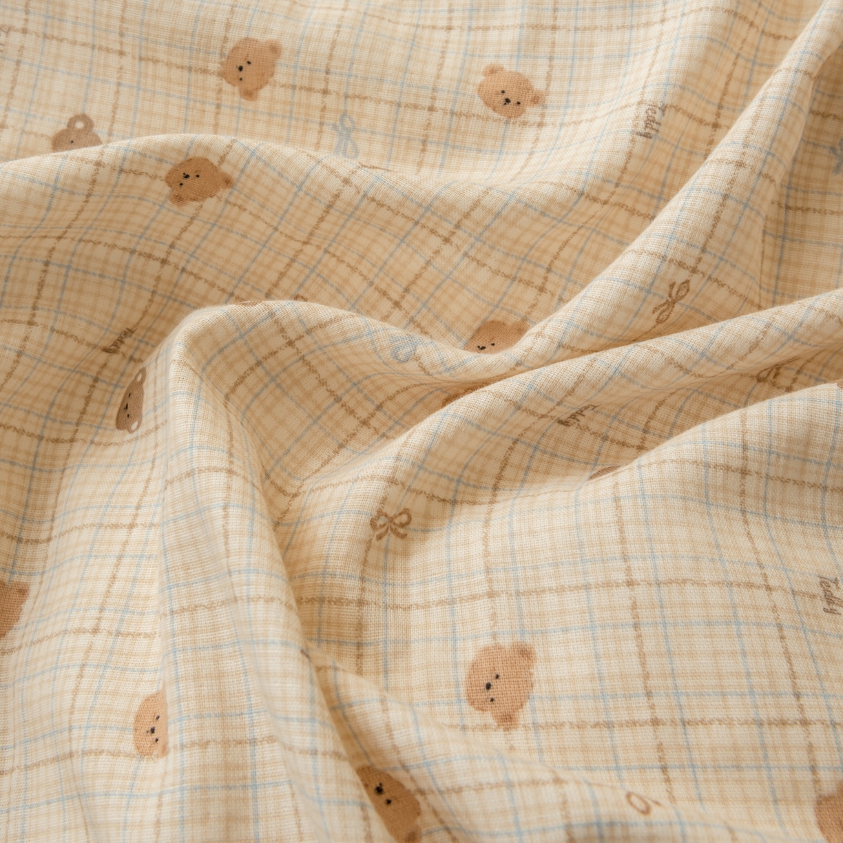 91家纺网 家纺一手货源 找家纺 雯雨家纺 2026春夏新款A类全棉有氧双层纱印花简约款四件套 文迪