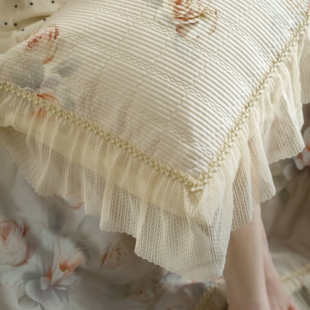 91家纺网 家纺一手货源 找家纺 源舜家纺 2026新款莱赛尔天丝床盖三件套夏被四件套 茉妍