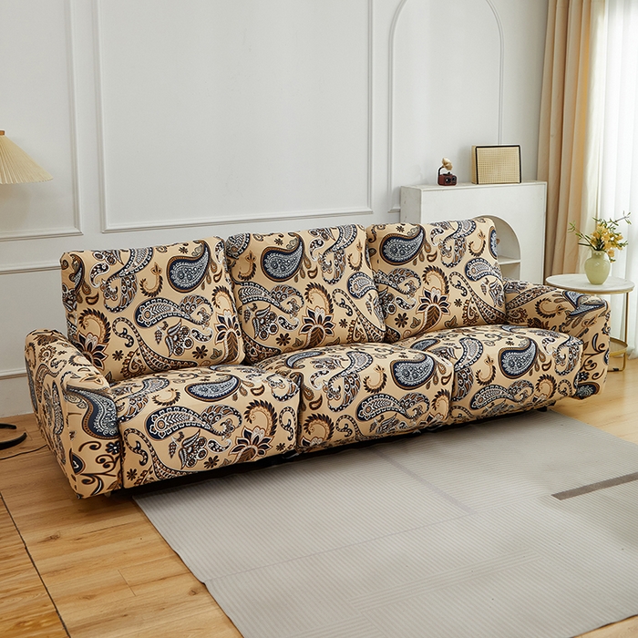 91家纺网 家纺一手货源 找家纺 逐日沙发套 2026新款牛奶丝印花-芝华仕 腰果花