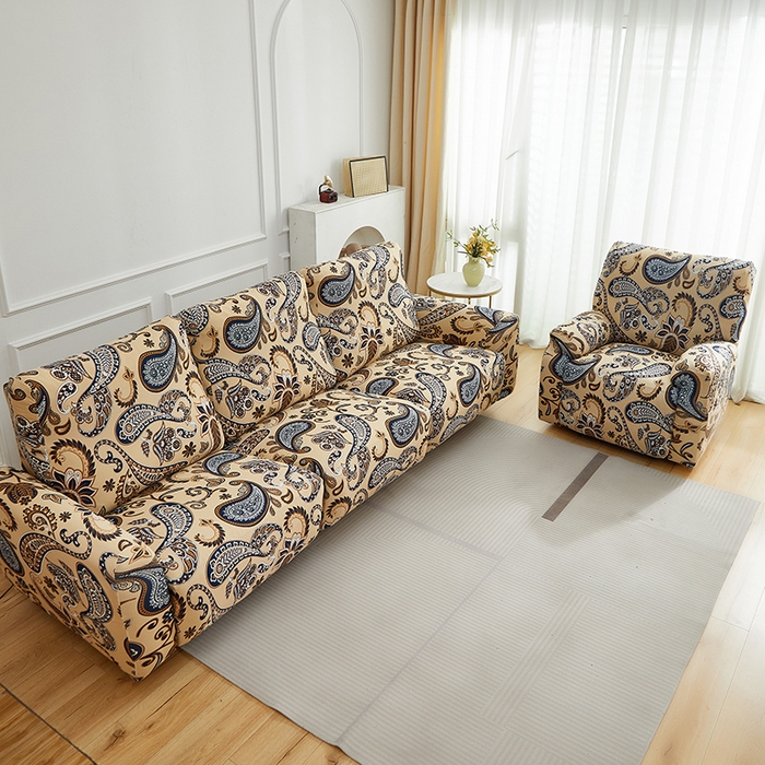 逐日沙发套 2026新款牛奶丝印花-芝华仕 腰果花