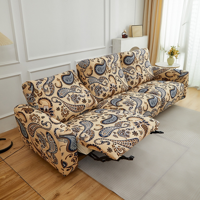 91家纺网 家纺一手货源 找家纺 逐日沙发套 2026新款牛奶丝印花-芝华仕 腰果花