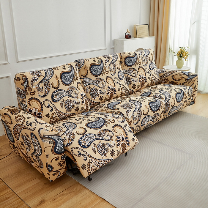 91家纺网 家纺一手货源 找家纺 逐日沙发套 2026新款牛奶丝印花-芝华仕 腰果花