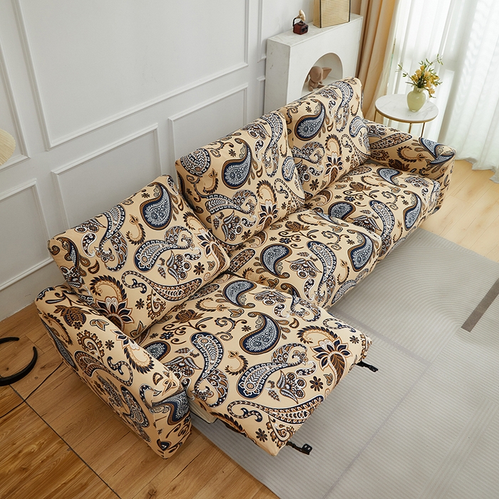 91家纺网 家纺一手货源 找家纺 逐日沙发套 2026新款牛奶丝印花-芝华仕 腰果花