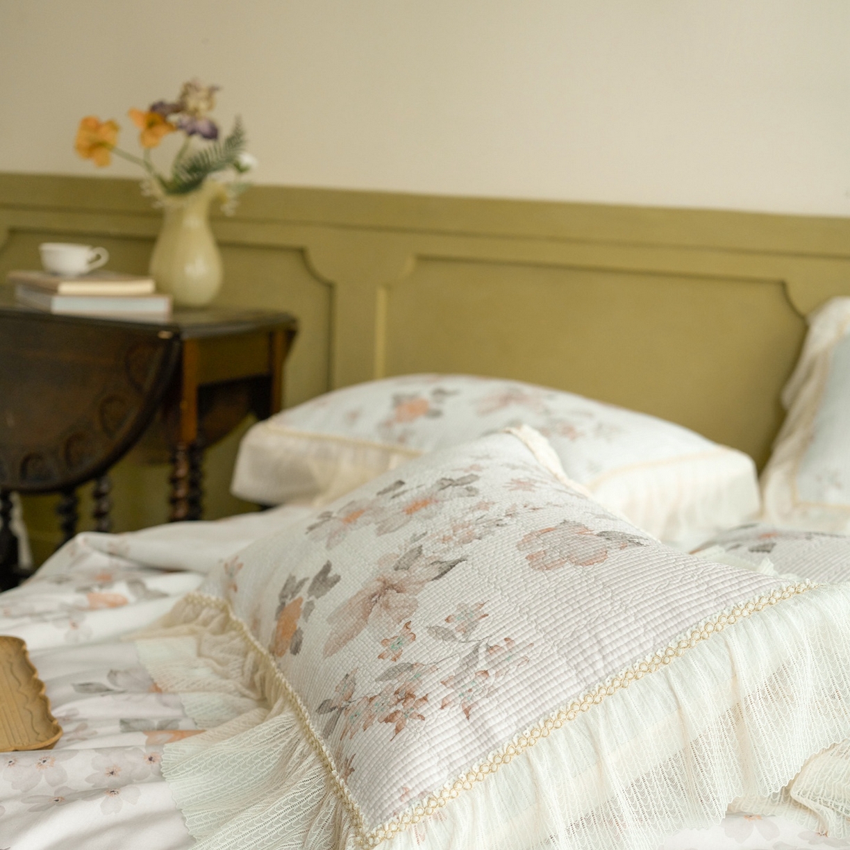 91家纺网 家纺一手货源 找家纺 源舜家纺 2026新款莱赛尔天丝床盖三件套夏被四件套 香榭