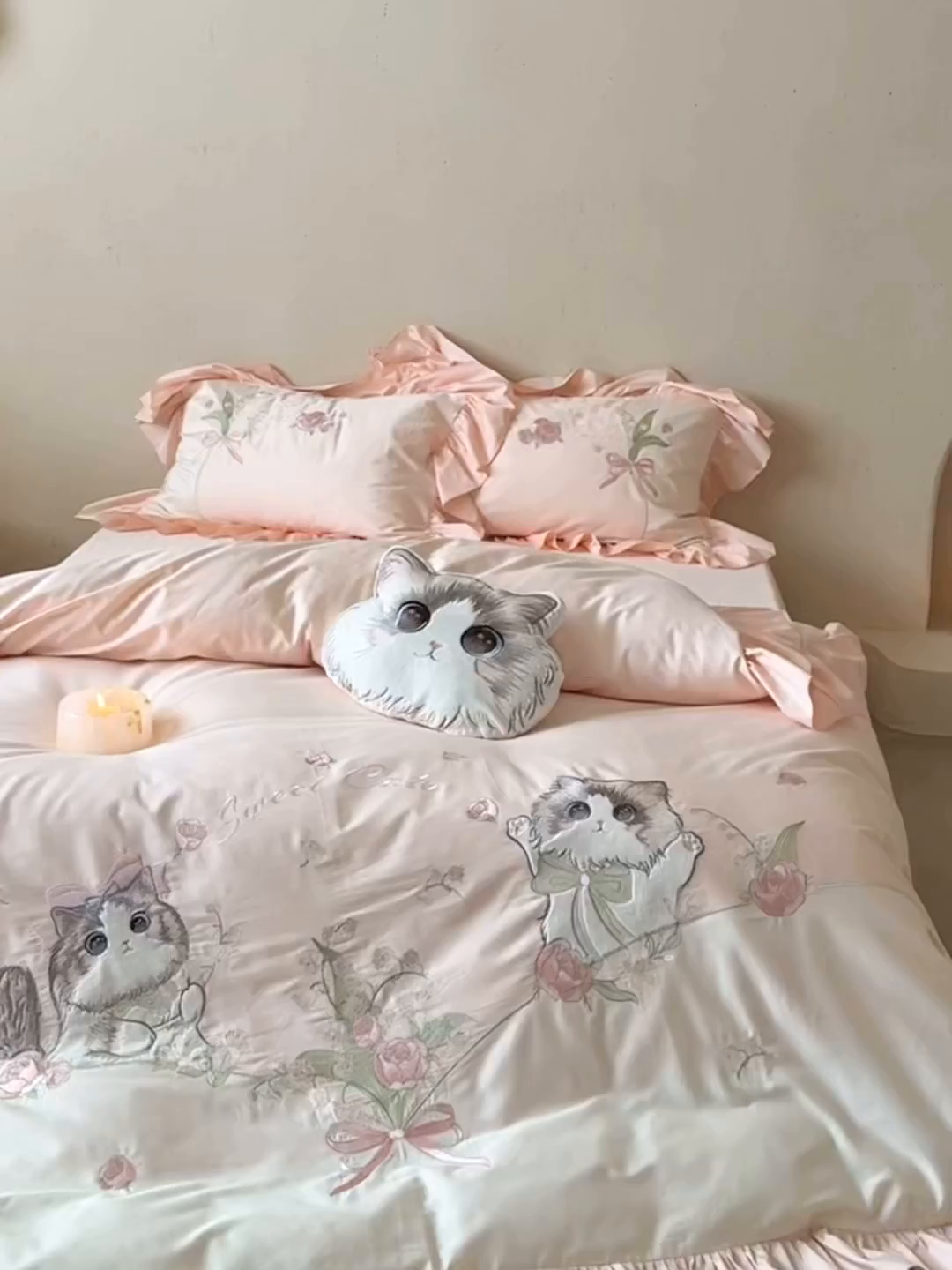 91家纺网 家纺一手货源 找家纺 （总）MIU缪家居 2026新款亲肤舒适100支全棉四件套-铃兰喵（基础控价431，券后控价388）