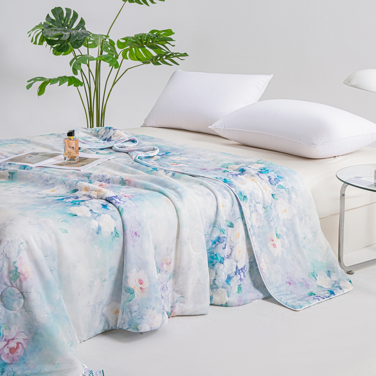 91家纺网 家纺一手货源 找家纺 芭芭棉家纺 2026新款凉感蚕丝夏被被子被芯 索菲亚