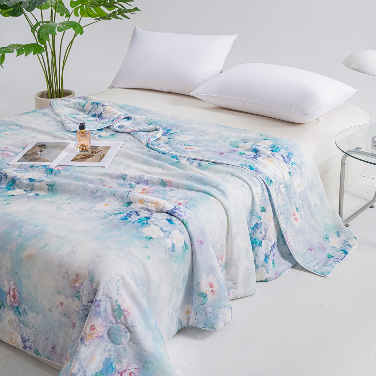 91家纺网 家纺一手货源 找家纺 芭芭棉家纺 2026新款凉感蚕丝夏被被子被芯 索菲亚