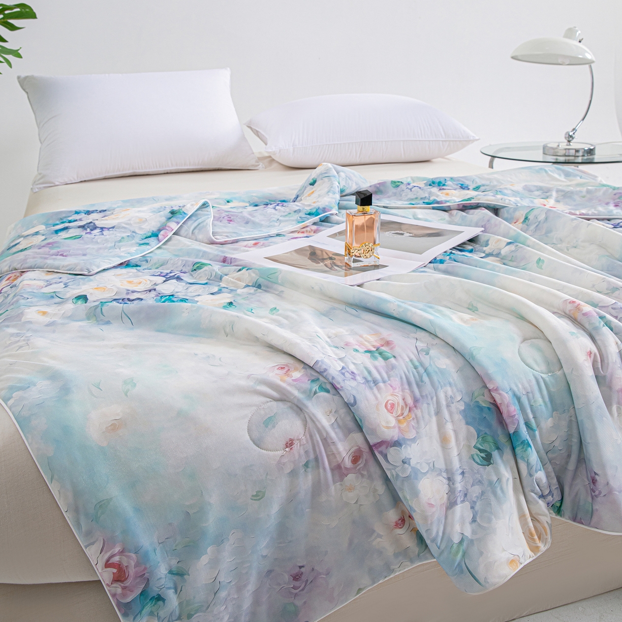 91家纺网 家纺一手货源 找家纺 芭芭棉家纺 2026新款凉感蚕丝夏被被子被芯 索菲亚