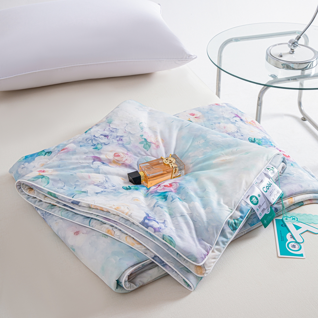 91家纺网 家纺一手货源 找家纺 芭芭棉家纺 2026新款凉感蚕丝夏被被子被芯 索菲亚