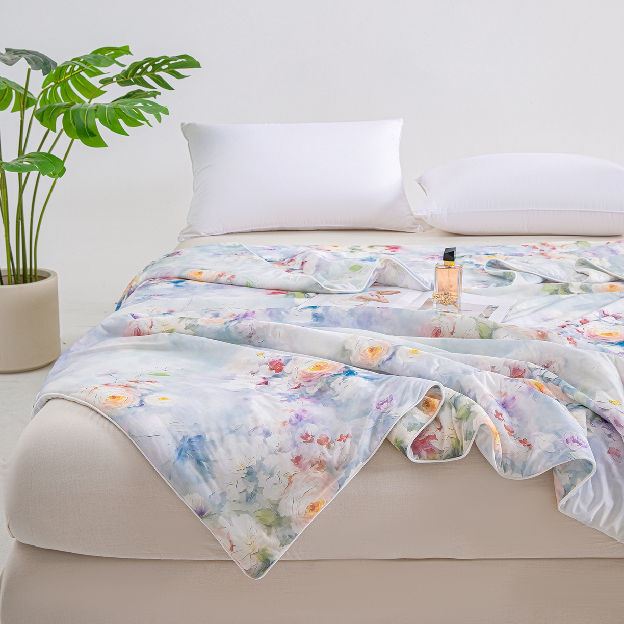 91家纺网 家纺一手货源 找家纺 芭芭棉家纺 2026新款凉感蚕丝夏被被子被芯 丽莎庄园