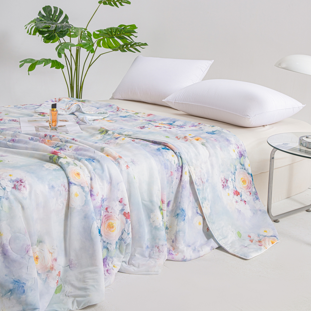 91家纺网 家纺一手货源 找家纺 芭芭棉家纺 2026新款凉感蚕丝夏被被子被芯 丽莎庄园