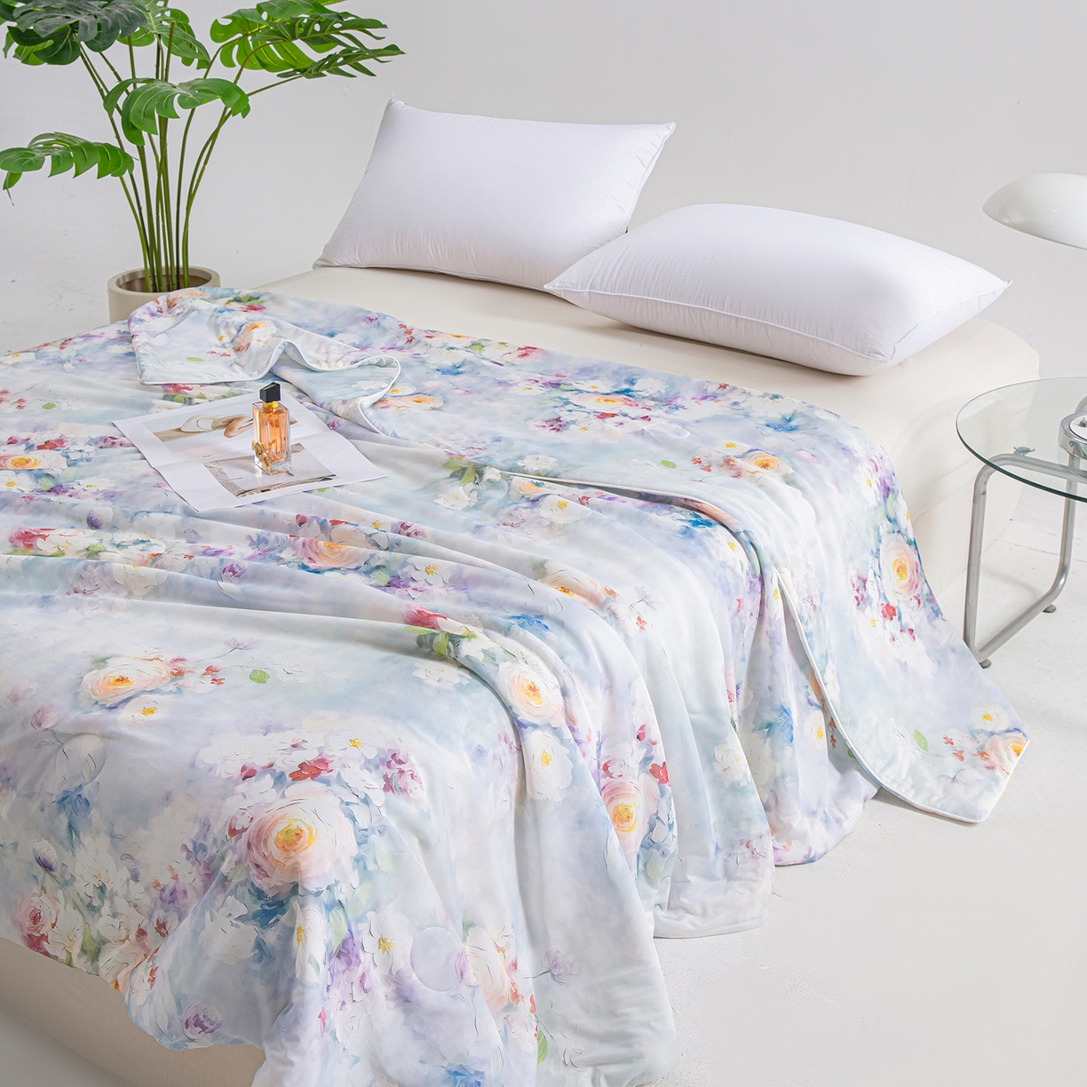 91家纺网 家纺一手货源 找家纺 芭芭棉家纺 2026新款凉感蚕丝夏被被子被芯 丽莎庄园