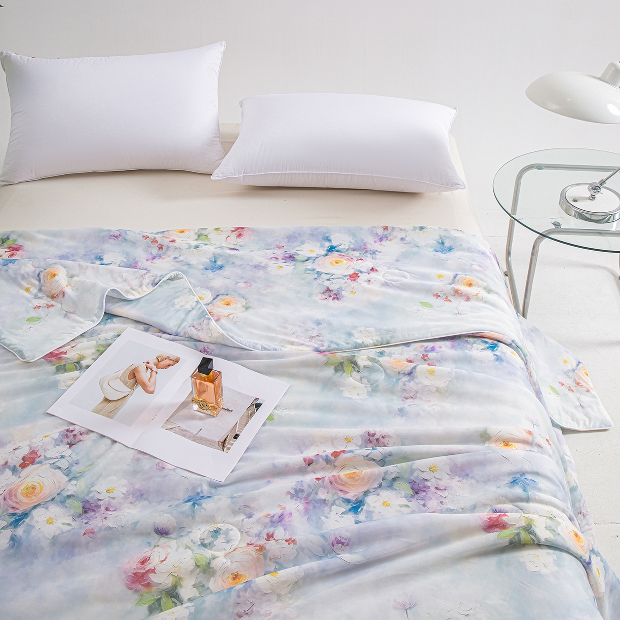 91家纺网 家纺一手货源 找家纺 芭芭棉家纺 2026新款凉感蚕丝夏被被子被芯 丽莎庄园