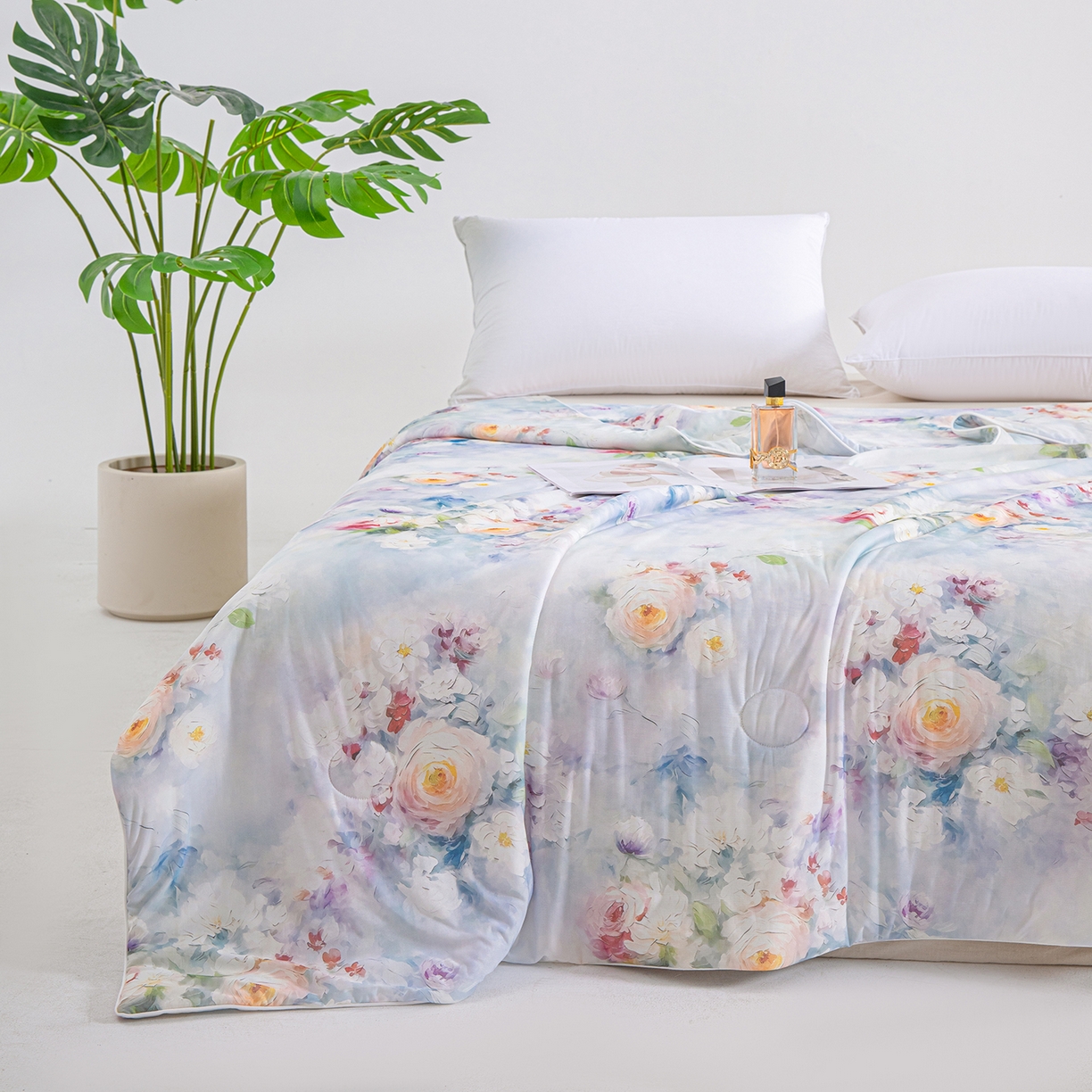 91家纺网 家纺一手货源 找家纺 芭芭棉家纺 2026新款凉感蚕丝夏被被子被芯 丽莎庄园