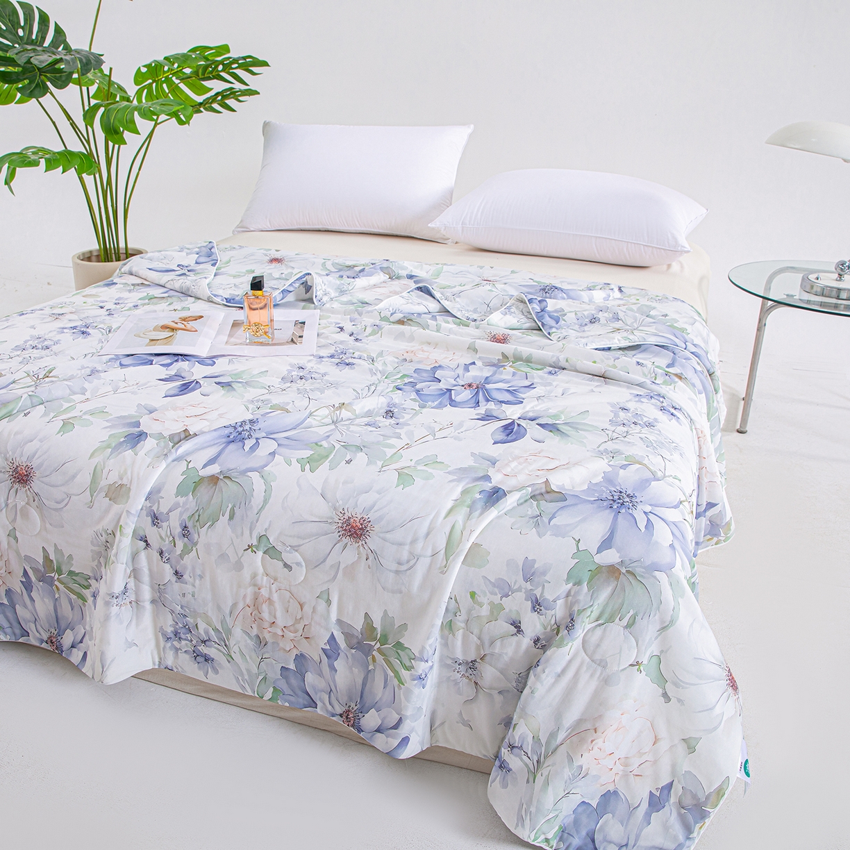 91家纺网 家纺一手货源 找家纺 芭芭棉家纺 2026新款凉感蚕丝夏被被子被芯 繁花