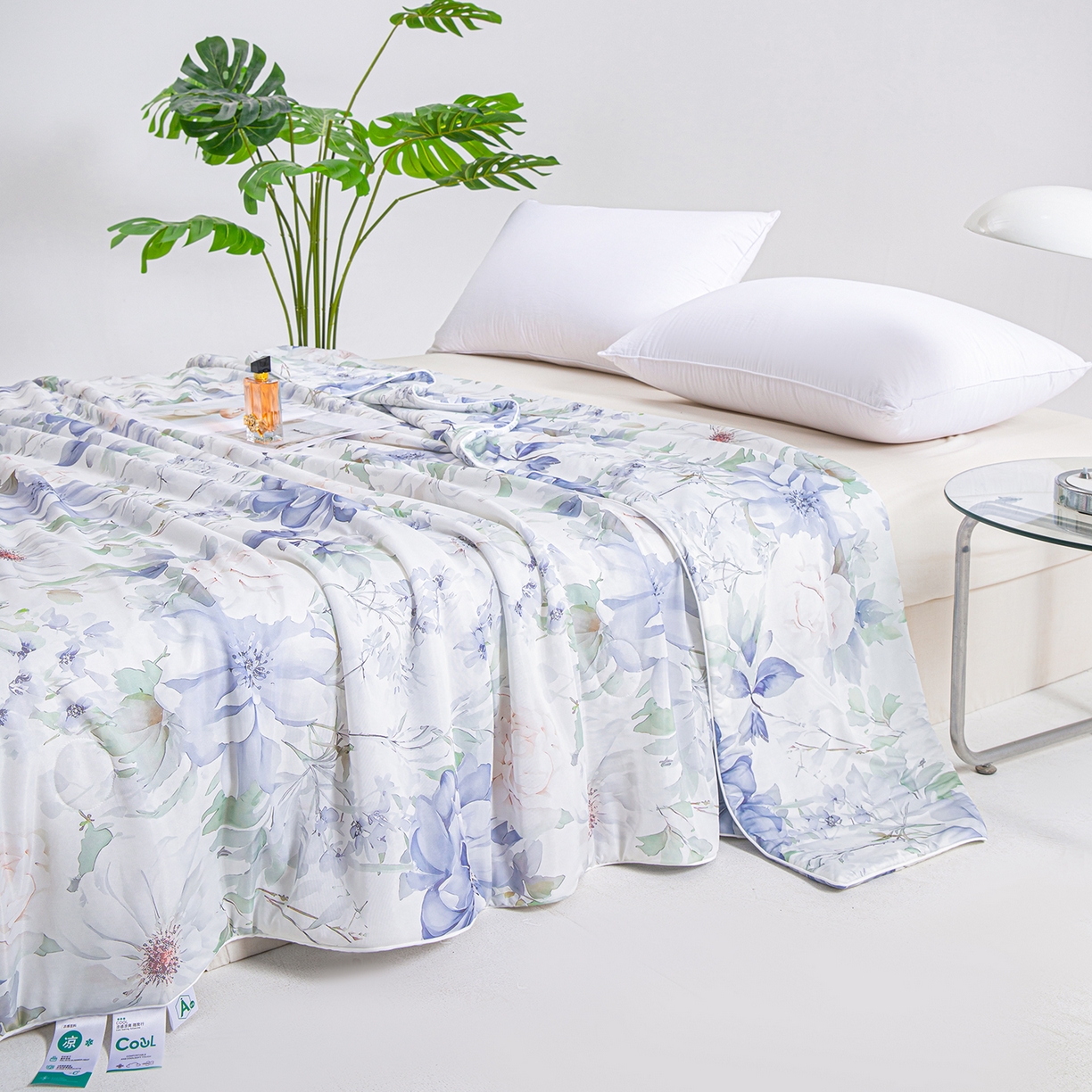 91家纺网 家纺一手货源 找家纺 芭芭棉家纺 2026新款凉感蚕丝夏被被子被芯 繁花