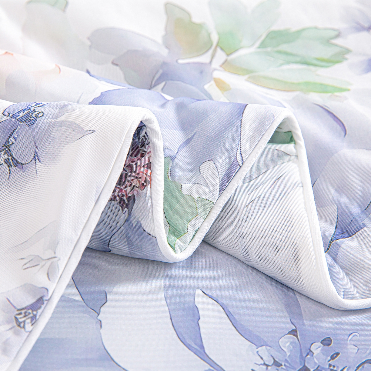 91家纺网 家纺一手货源 找家纺 芭芭棉家纺 2026新款凉感蚕丝夏被被子被芯 繁花