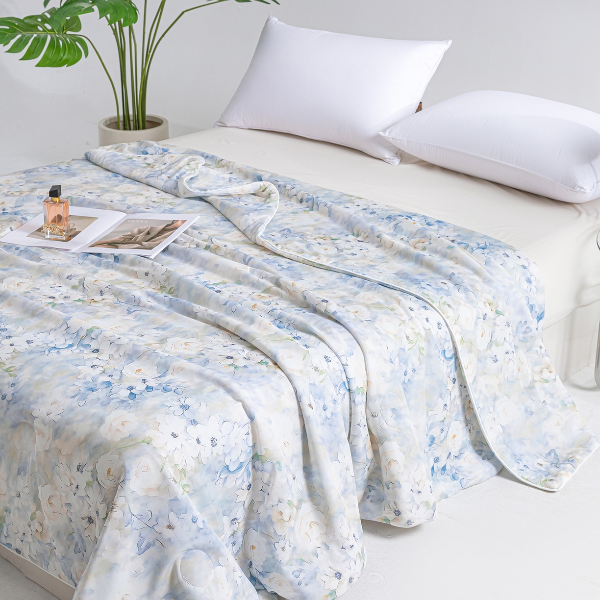 91家纺网 家纺一手货源 找家纺 芭芭棉家纺 2026新款凉感蚕丝夏被被子被芯 梵溪