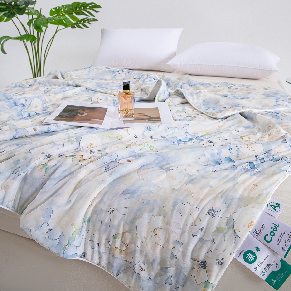 91家纺网 家纺一手货源 找家纺 芭芭棉家纺 2026新款凉感蚕丝夏被被子被芯 梵溪