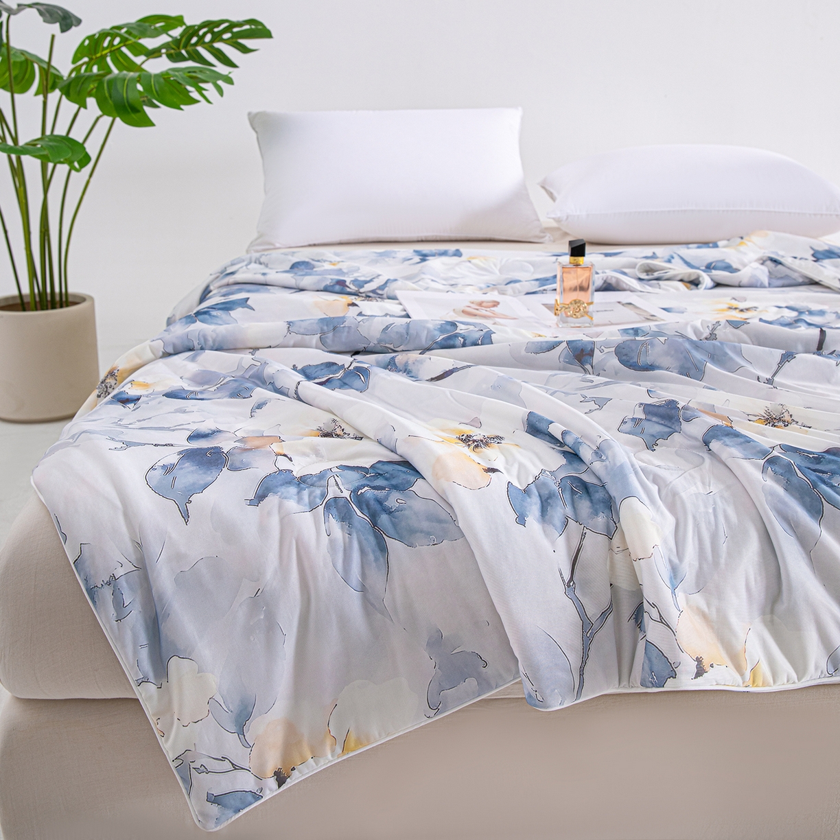 91家纺网 家纺一手货源 找家纺 芭芭棉家纺 2026新款凉感蚕丝夏被被子被芯 米兰印象