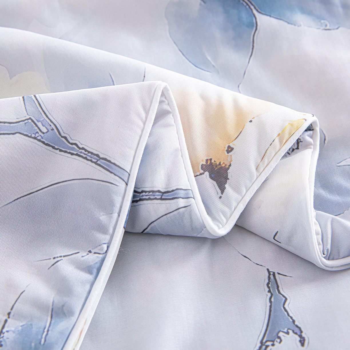 91家纺网 家纺一手货源 找家纺 芭芭棉家纺 2026新款凉感蚕丝夏被被子被芯 米兰印象