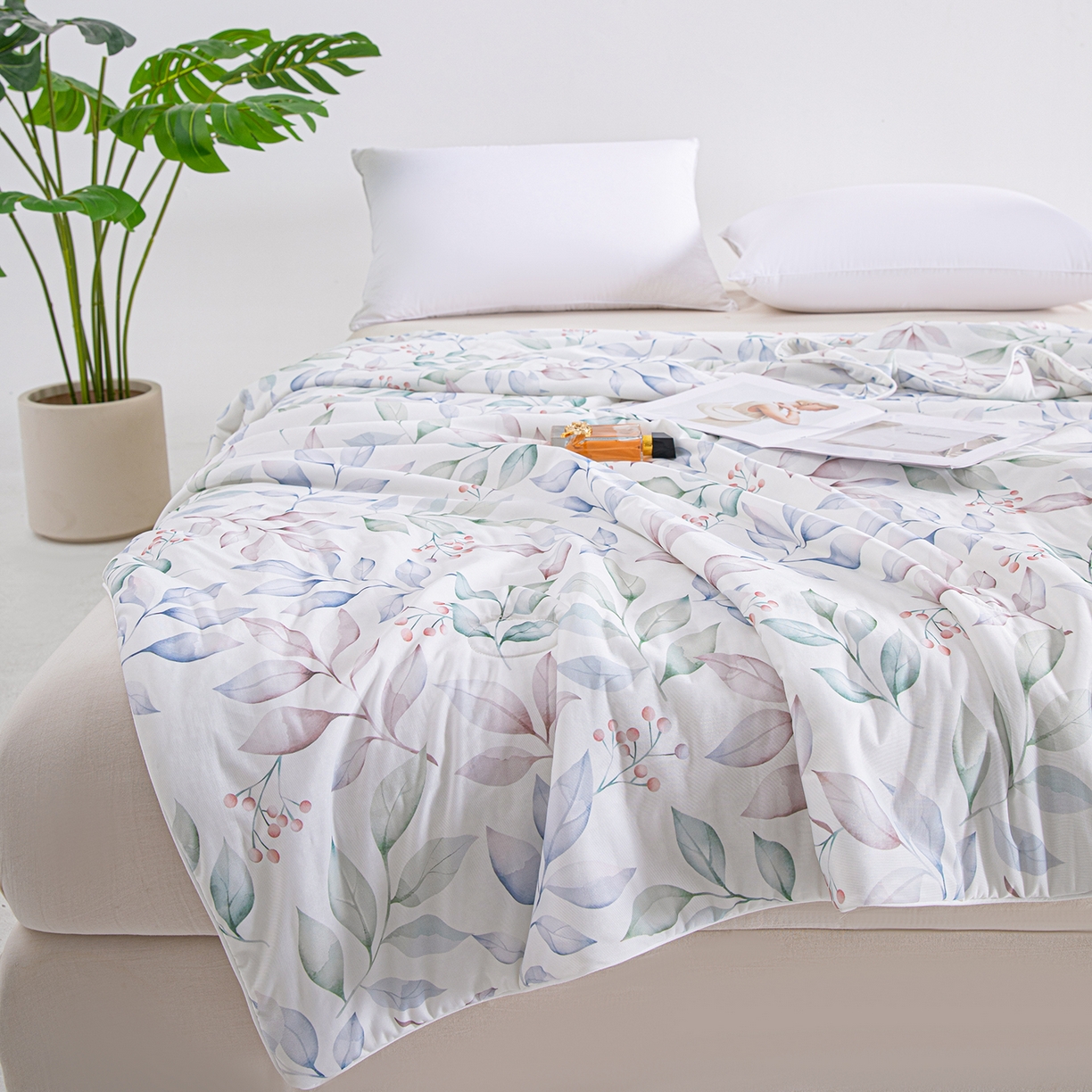 91家纺网 家纺一手货源 找家纺 芭芭棉家纺 2026新款凉感蚕丝夏被被子被芯 夏味