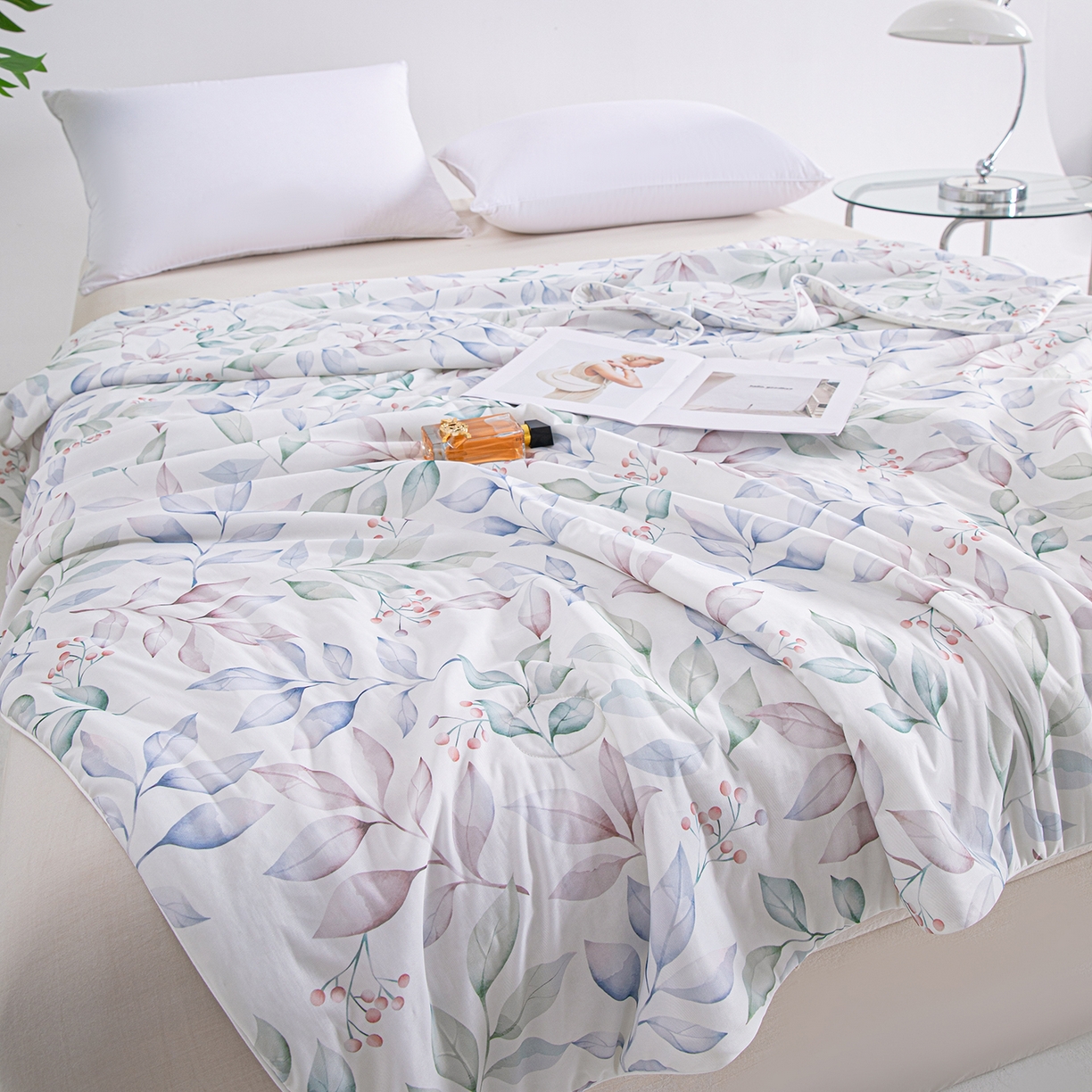 91家纺网 家纺一手货源 找家纺 芭芭棉家纺 2026新款凉感蚕丝夏被被子被芯 夏味