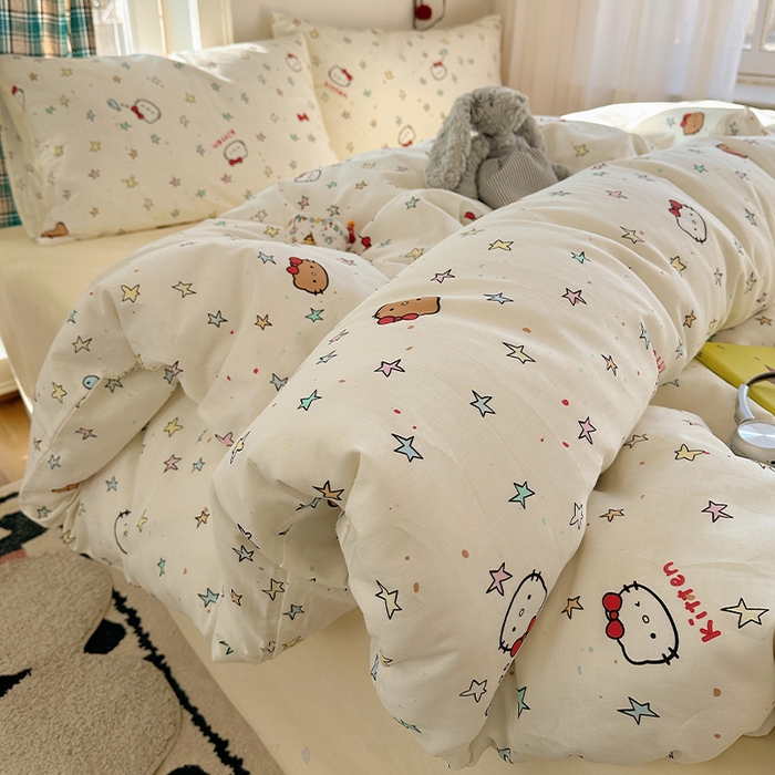 91家纺网 家纺一手货源 找家纺 （总）瑞莱 2026新款ing小清新费尔岛全棉四件套