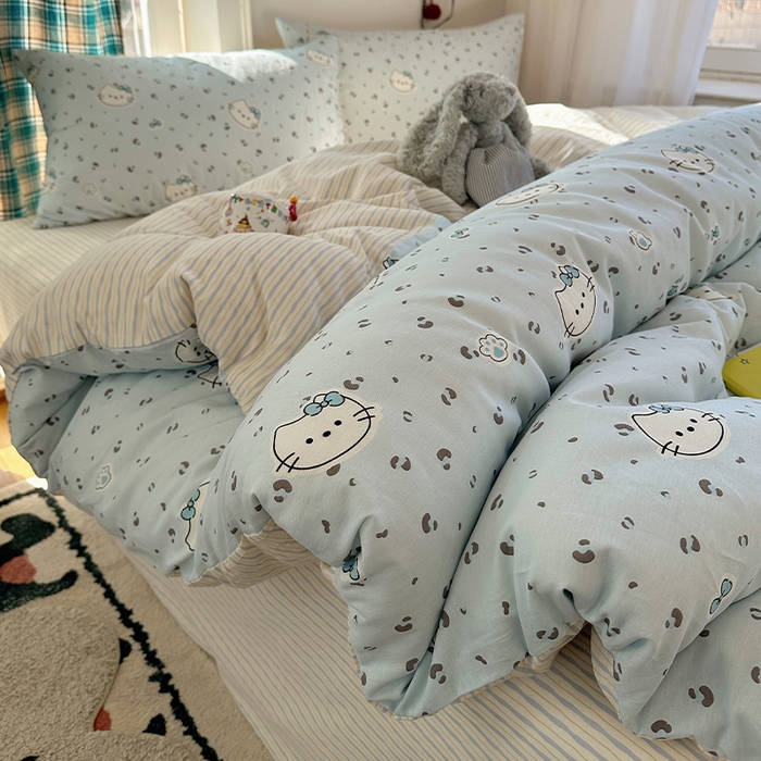 91家纺网 家纺一手货源 找家纺 （总）瑞莱 2026新款ing小清新费尔岛全棉四件套