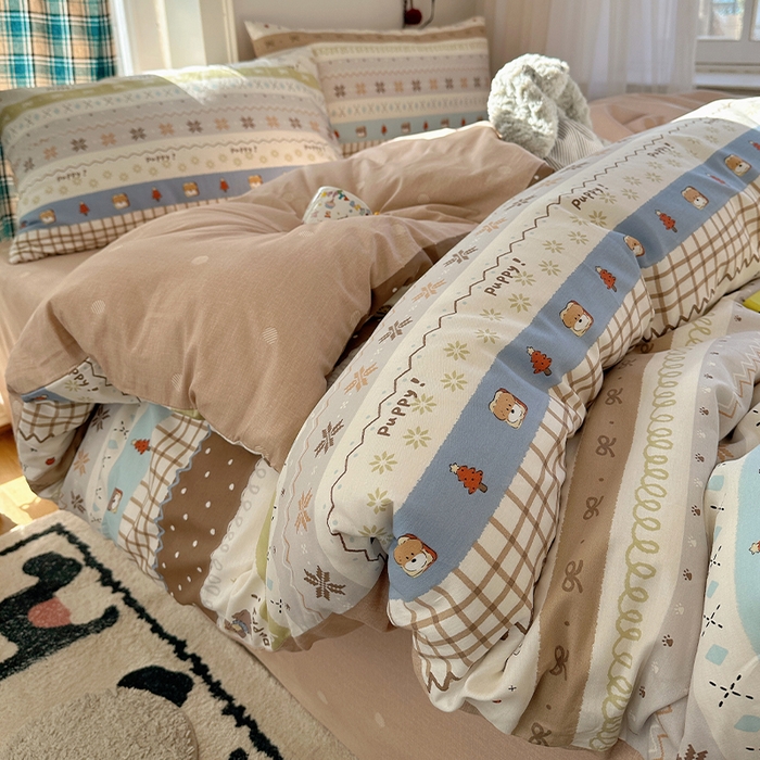 91家纺网 家纺一手货源 找家纺 （总）瑞莱 2026新款ing小清新费尔岛全棉四件套