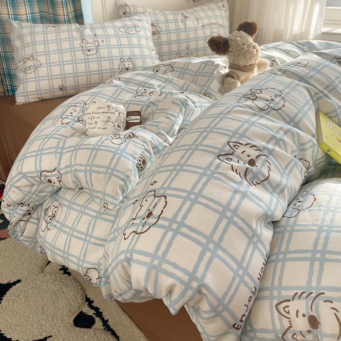 瑞莱 2026新款ing小清新费尔岛全棉四件套 酷仔