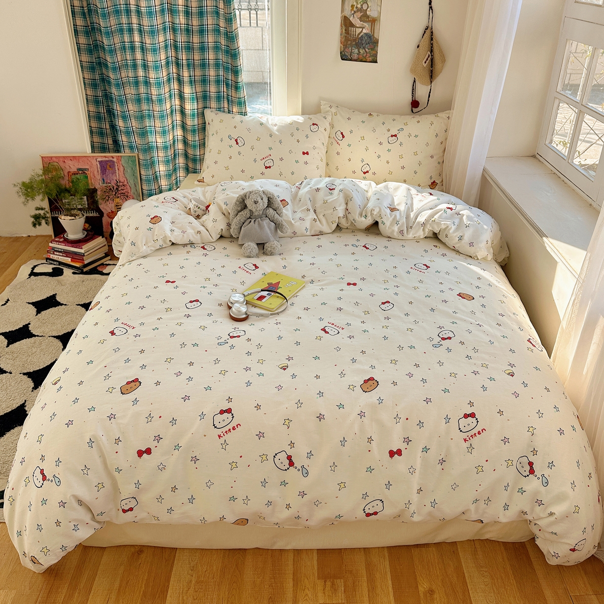 91家纺网 家纺一手货源 找家纺 （总）瑞莱 2026新款ing小清新费尔岛全棉四件套